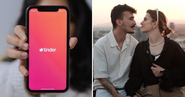 Tinder v mobile a zamilovaný hetero pár