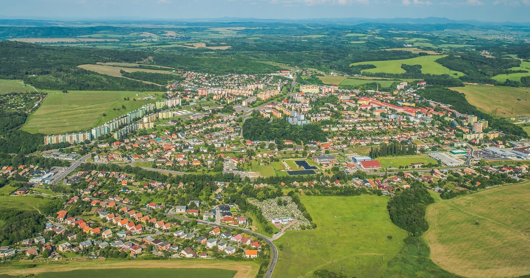 Pohľad na Veľký Krtíš z vtáčej perspektívy
