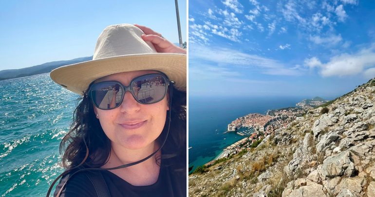 Veronika Samborská a pláž v Chorvátsku