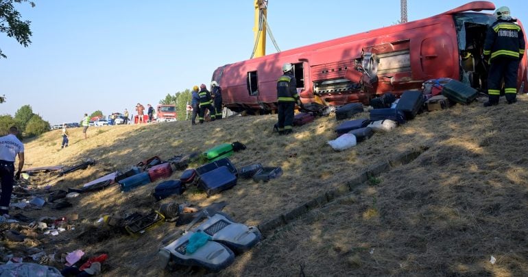 Nehoda autobusu v Maďarsku