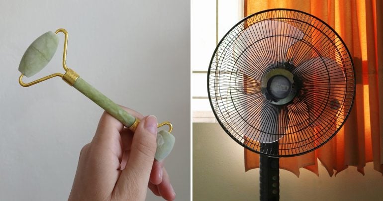Masážny valček a ventilátor