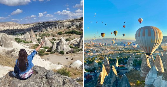 Let balónom v Cappadocii