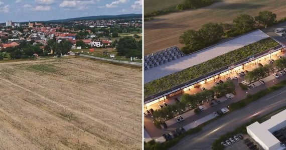 Vizualizácia nového obchodného centra v Stupave