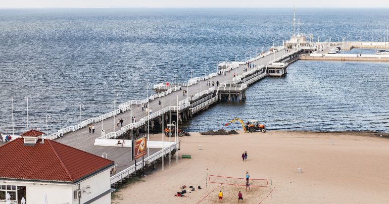 Pláž Sopot na severe Poľska