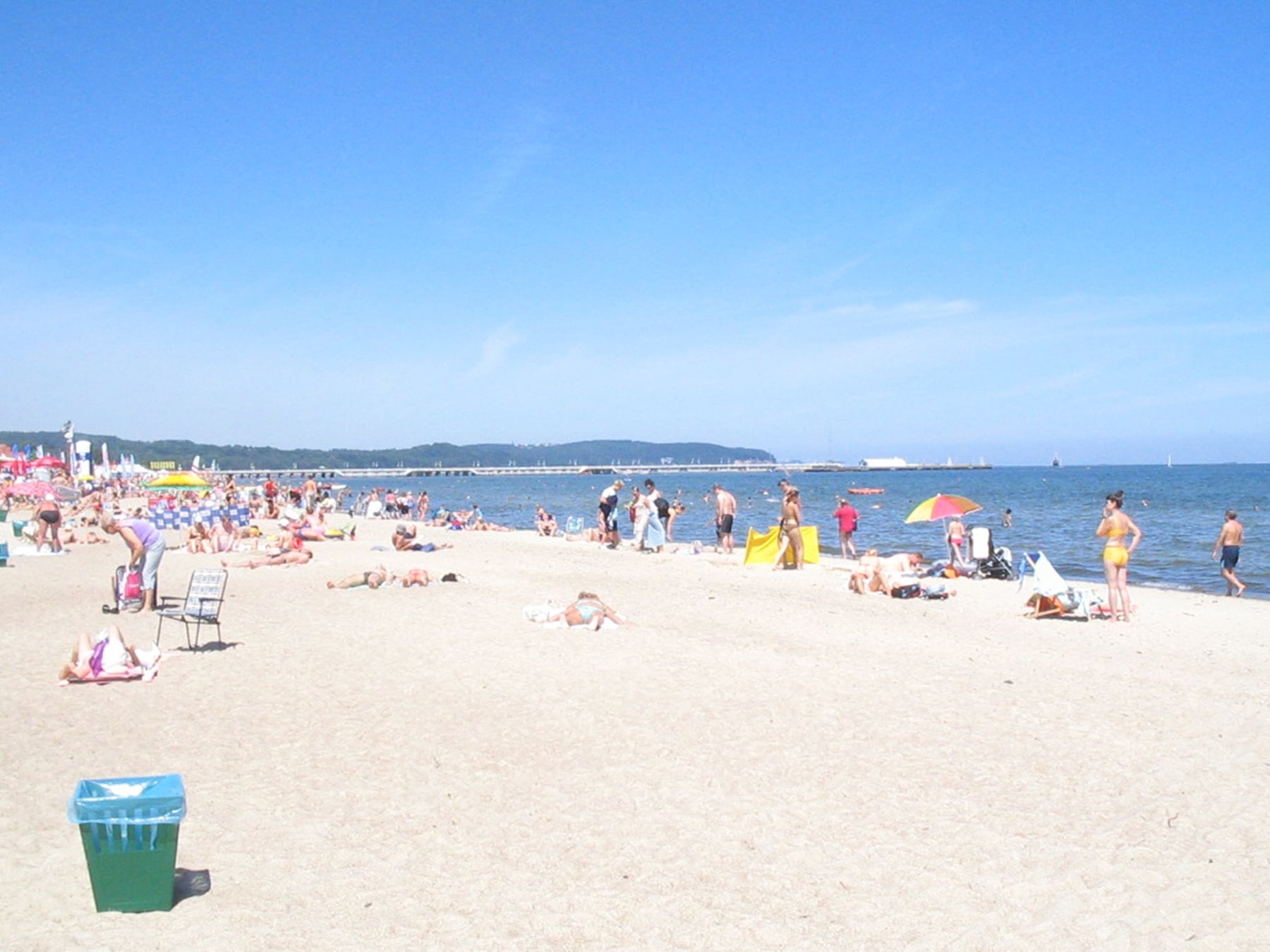 Pláž Sopot v Poľsku