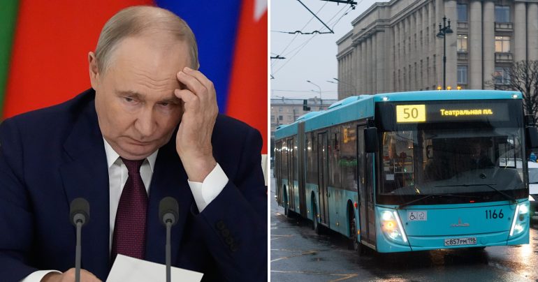 Vladimir Putin a MHD v Moskve