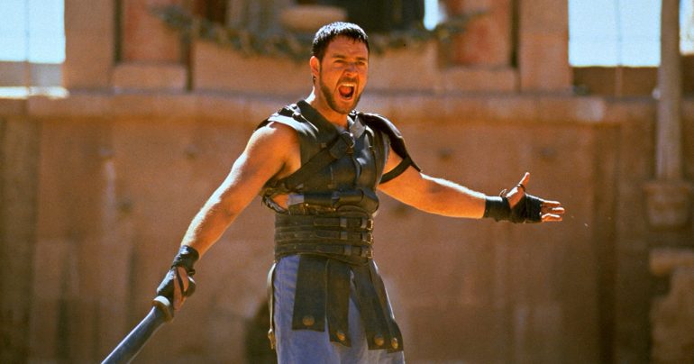 Herec Russell Crowe vo filme Gladiátor