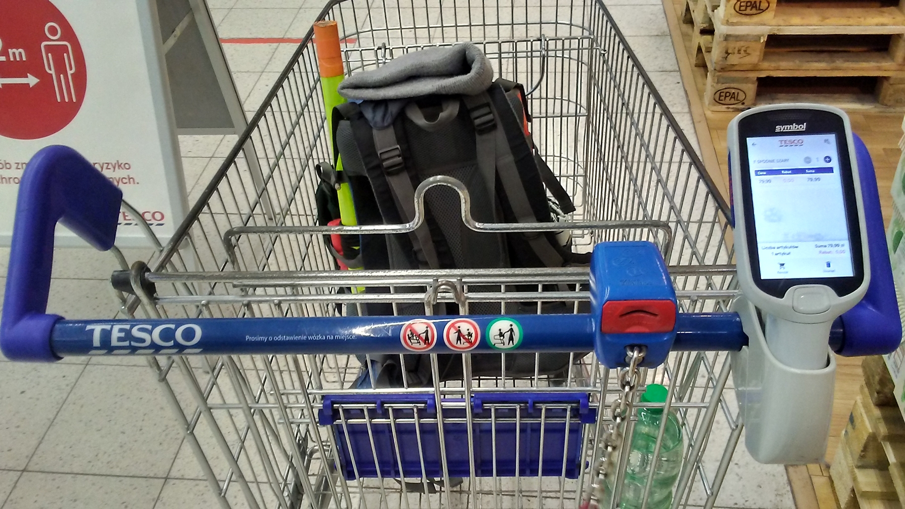 Skenovanie tovaru Tesco