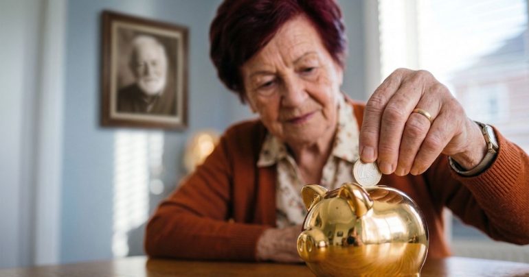 Seniorka s peniazmi
