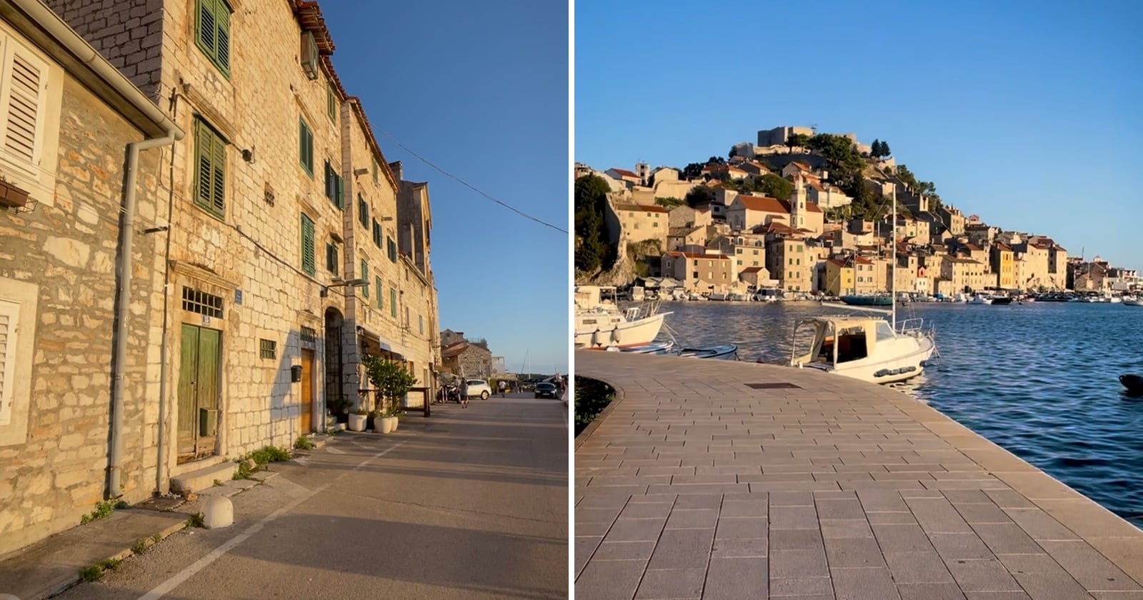 Šibenik ulica a prístav