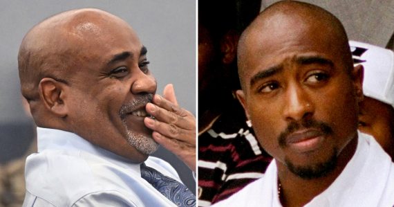 Duane Davis sa smeje na súde a záber na Tupaca z roku 1996