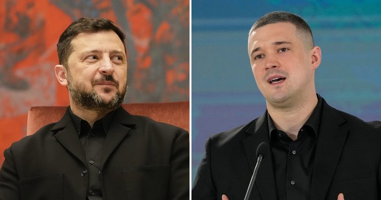 Volodimyr Zelenskyj a Mychajlo Fedorov