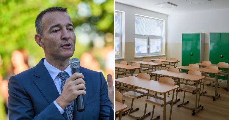 Minister Tomáš Drucker a prázdna trieda