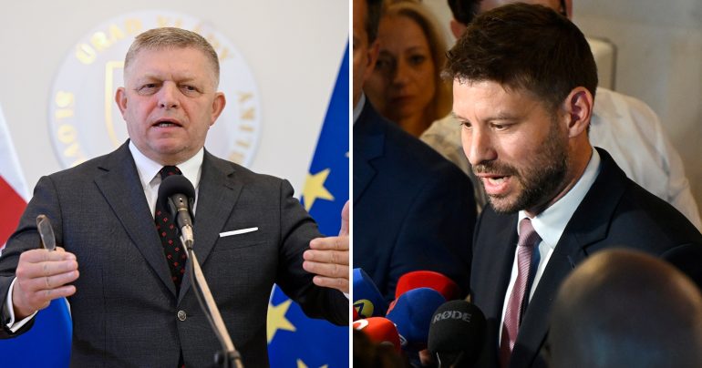 Robert Fico a Michal Šimečka