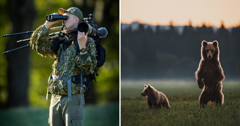 Fotograf Ján a medvede