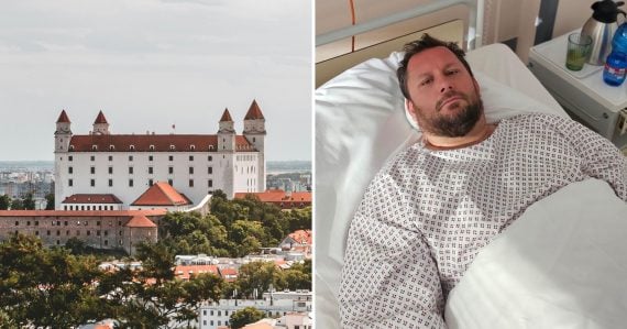 Bratislavský hrad a kandidát Miroslav Heredoš v nemocnici