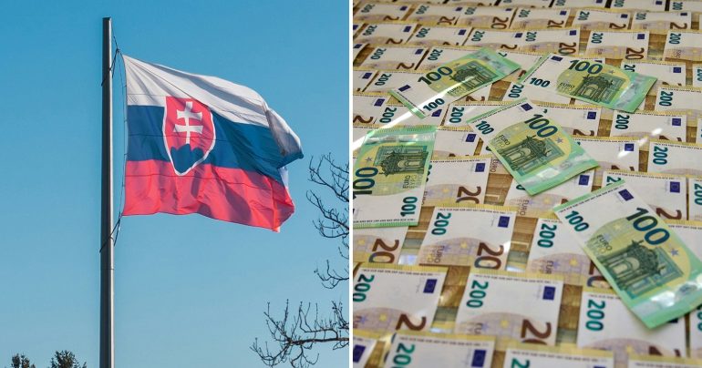 Slovenská vlajka a peniaze