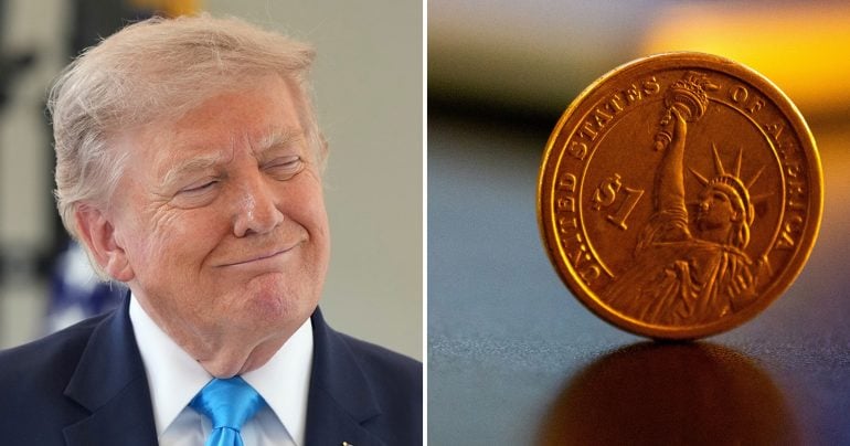Trump a dolárová minca
