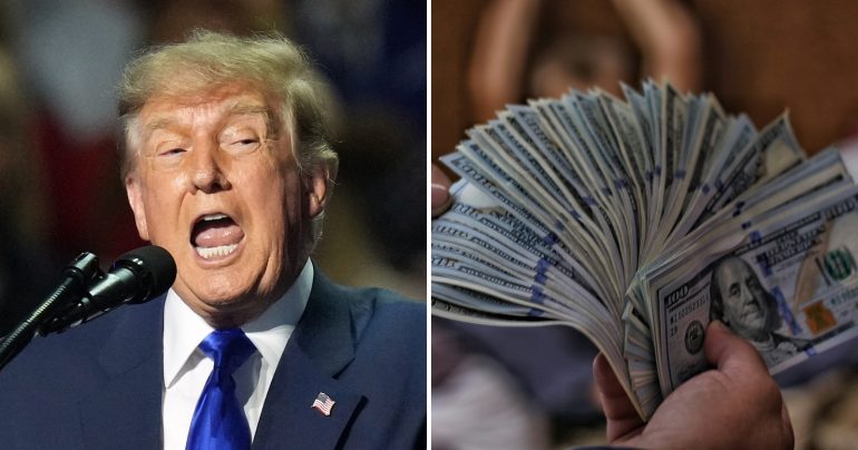 Donald Trump a za hrsť dolárov