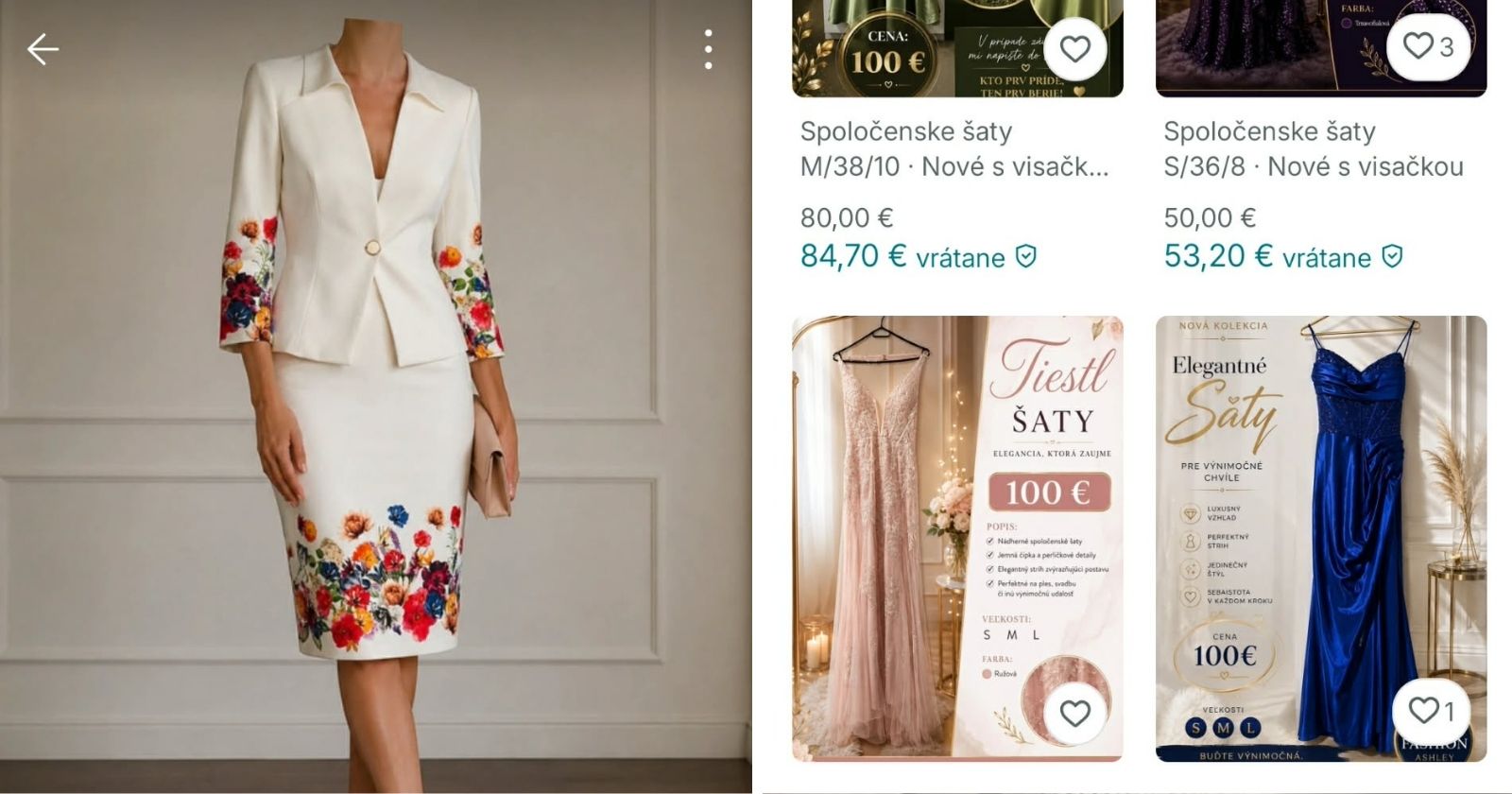 Inzeráty na Vinted