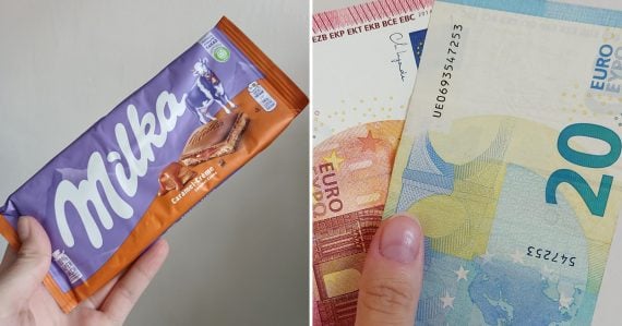 Čokoláda a eurobankovky