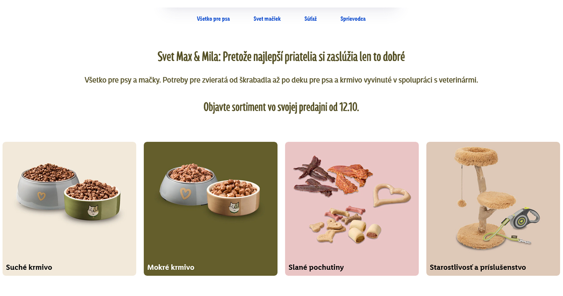 Nové krmivo v predajniach Lidl