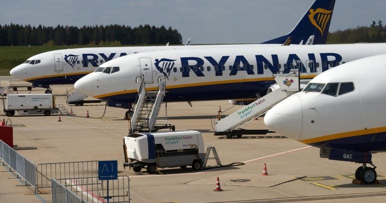 Zo 14. apríla 2020 lietadlá spoločnosti Ryanair sú odstavené na letisku v Hahne