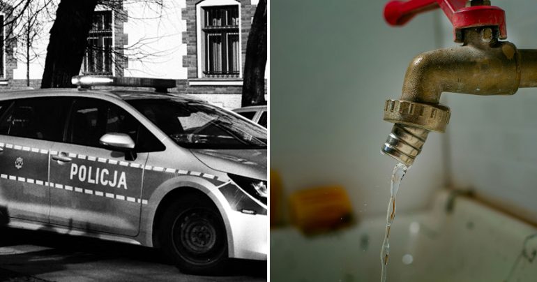 Polícia a tečúci kohútik