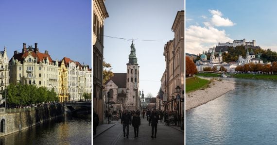 Praha, Krakov, Salzburg