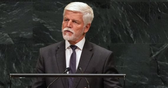 Český prezident Petr Pavel reční na 81. zasadnutí Valného zhromaždenia v sídle OSN.