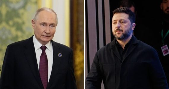 Vladimir Putin a Volodymyr Zelenskyj