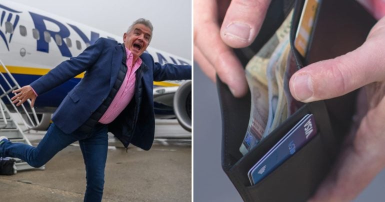 Šéf Ryanairu Michael O'Leary a prázdna peňaženka
