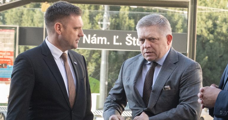 Tomáš Taraba a Robert Fico