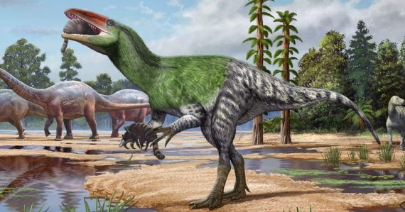Umelcova predstava novoobjaveného dinosaura